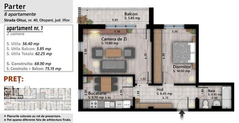 CENTRAL - Apartament 2 camere