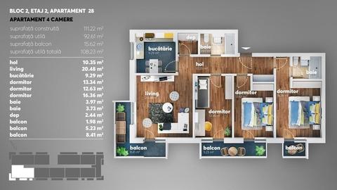 Apartament 4 camere- Metro Betrceni