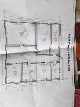 Vand teren 3400m cu fundație 182m plan de construcție 24 m stradal