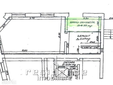 Spatiu comercial, 8mp, semicentral, zona Horea, vad pietonal excelent