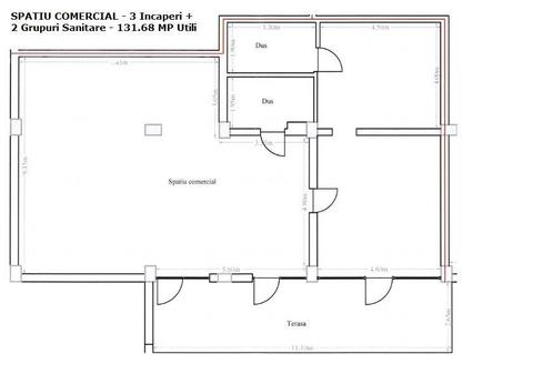 Vand Spatiu comercial 131MP - Strada Granicerilor - vis a vi de LIDL