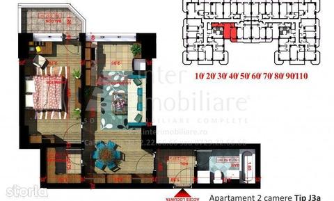 Apartament 2 camere Copou , 55 metri, etaj 2