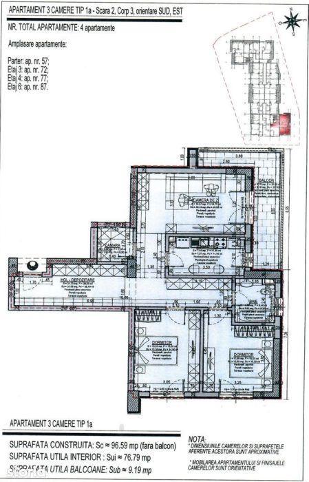 Apartament 3 cam 85.98 mp -Theodor Pallady-Metrou Nicolae Teclu