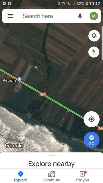 Vand teren 2050 m.p. pe DN 56 cu iesire la șosea