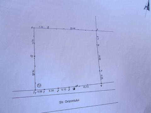 Teren 977mp Str Orizontului