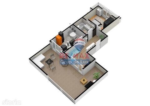 Apartament modern cu 2 camere | Terasă 46 mp | COMISION 0%