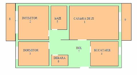 Vand apartament 3 camere, decomandat, 74m2, mobilat si utilat