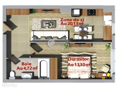 Apartament ultracentral, 2 camere, open space, Palas, Podu Ros