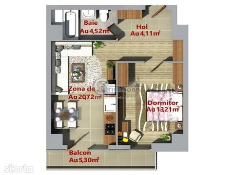 Apartament ultracentral 2 camere, open space, Palas, Podu Ros