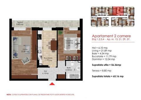 Berceni-Apartament 2 camere spatios