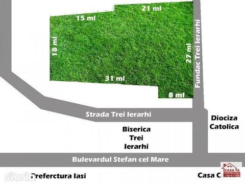 Teren 800 mp in Centru in spate la Biserica Trei Ierarhi