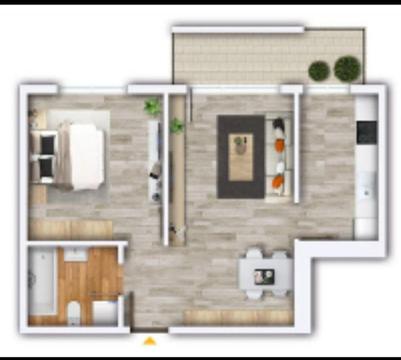 Apartament 2 camere bloc nou