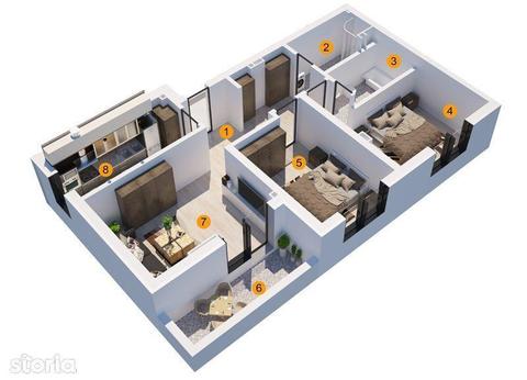 Apartament 3 camere bloc finalizat direct dezvoltator comision 0%