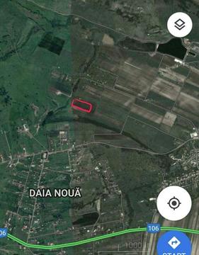 Teren in Daia ă, întabulat, 6000 mp, 7 eur mp