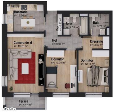 Apartament 3 camere Rainbow by Casa Nobel!