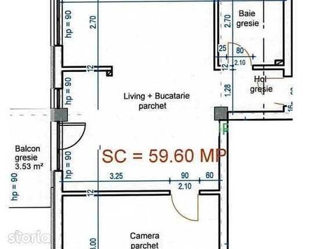 De vanzare apartament cu 2 camere, 59.60 mp, semifinisat, zona Vivo