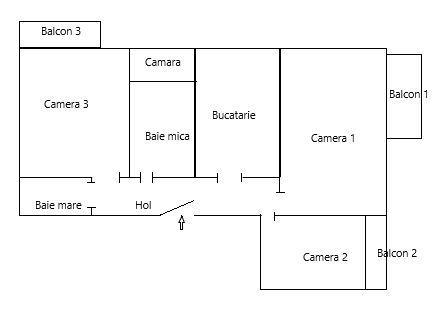 Apartament 3 camera Carpati II