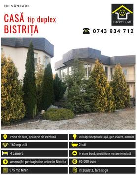 Casă tip duplex, 160 mp, zona de sus