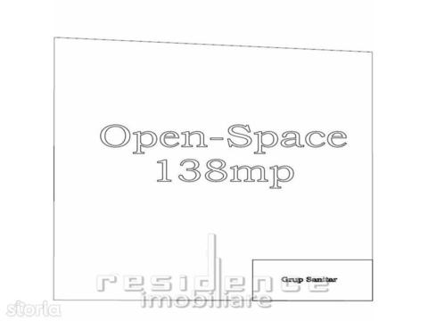 Spatiu comercial cu fatada vitrata, 138mp, open-space, cartier Borhanc