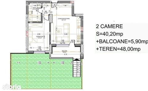 Berceni-Apartament 2 camere tip Studio+curte