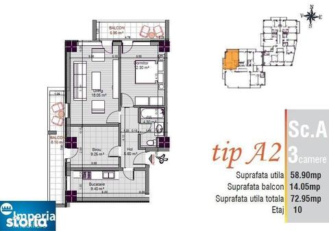 Apartament cu 3 camere Bloc Nou, Nicolina - CUG comision 0%