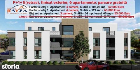 Apartamente noi, S=124 mp utili, loc parcare gratuit!