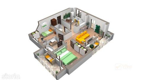 Apartament 3 camere Copou bloc nou 86.000 euro