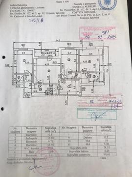 Apartament 4 camere,semidecomandat,78.55 mp utili,Uriziceni,centru