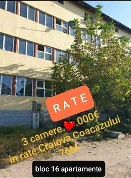 CONSTRUCTOR .RATE.Vand ap 3 camere.100.000€ in RATE