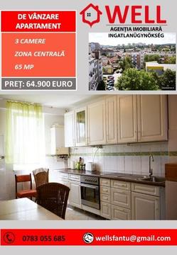 De vânzare apartament cu trei camere în Sfântu Gheorghe