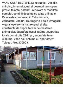 Casă bestepe.jud.tulcea