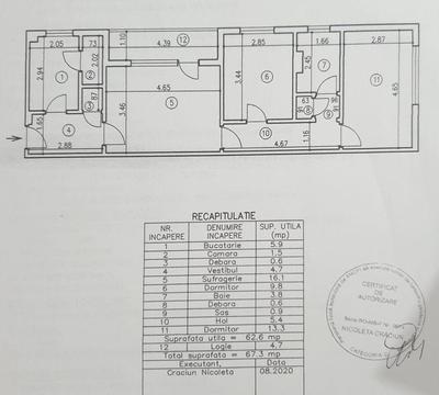 Berceni-Emil Racoviță, 3 camere, etaj 1/4, 69000€