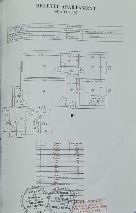 Apartament 4 camere, Etaj 1/2, vedere pe ambele parti, 2 balcoane